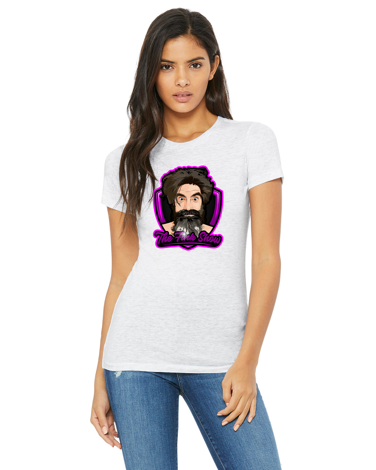 Fink Show Ladies Crew Neck T-shirt Large OG Logo