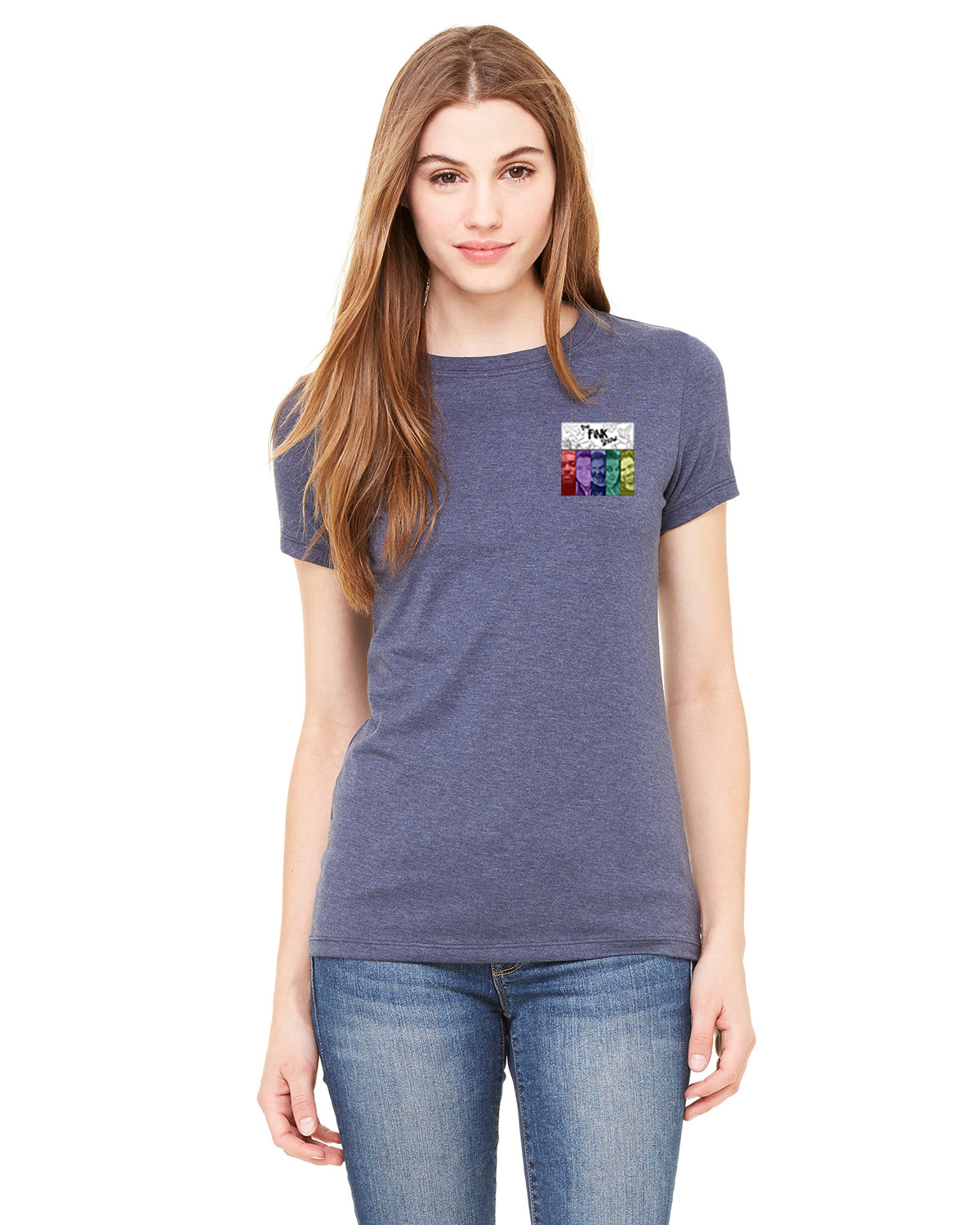 Fink Show Ladies Crew Neck T-shirt Pocket Sized V3.0 Logo