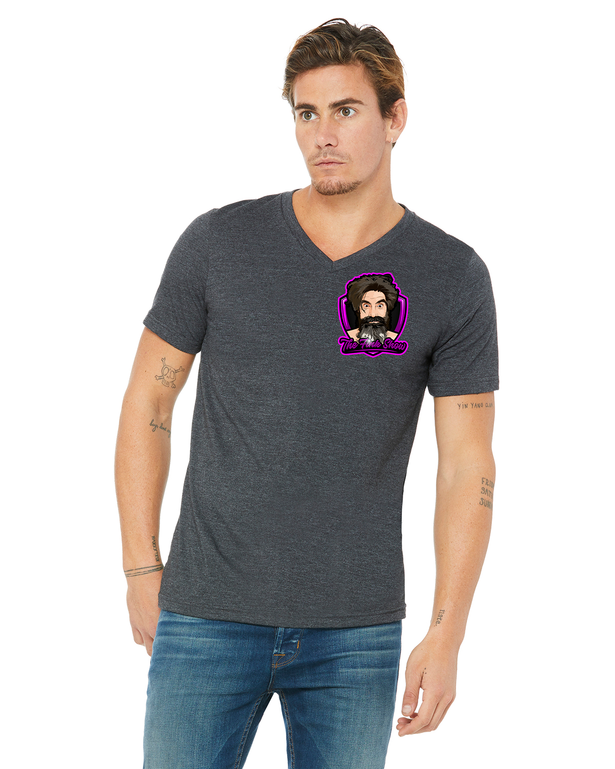 Fink Show Men's V-Neck T-shirt Pocket Size OG Logo