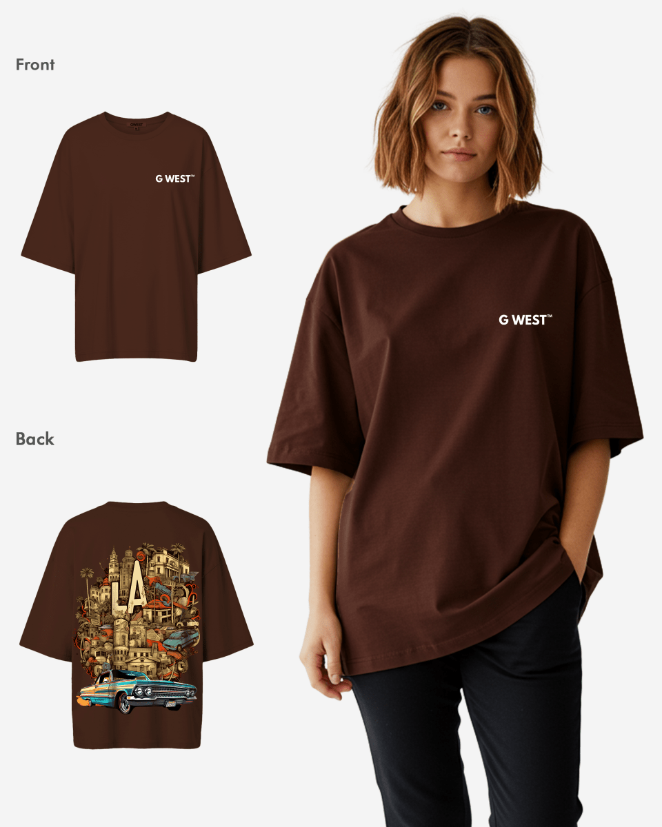 G West Womens La Culture Oversized T Shirt