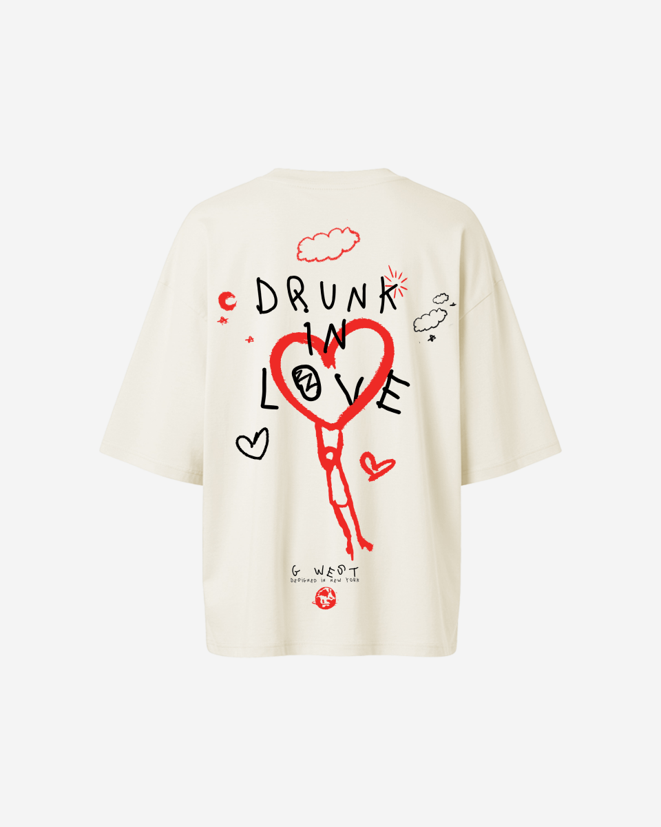 G West Womens Oversized Drunk In Love Tee
