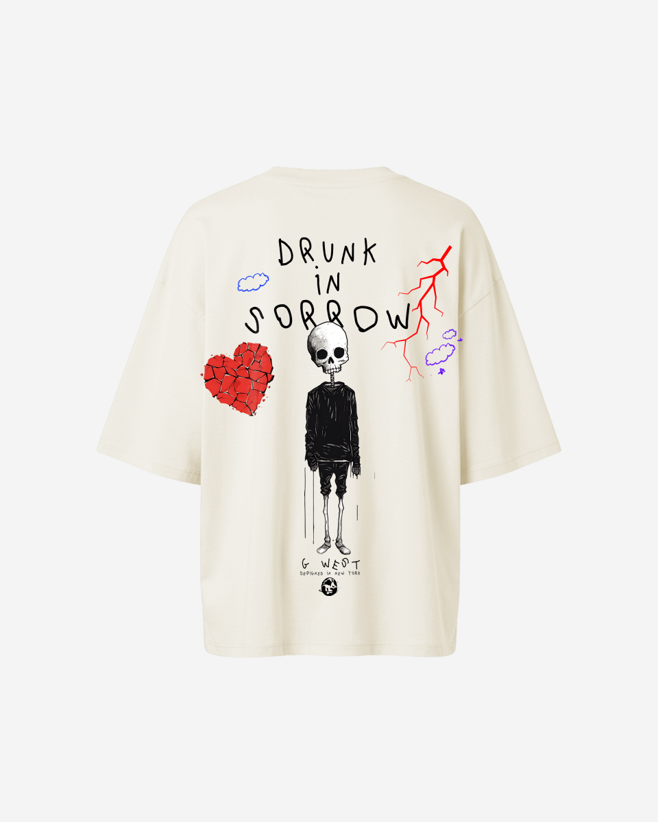 G West Womens Oversized Drunk In Sorrow Tee
