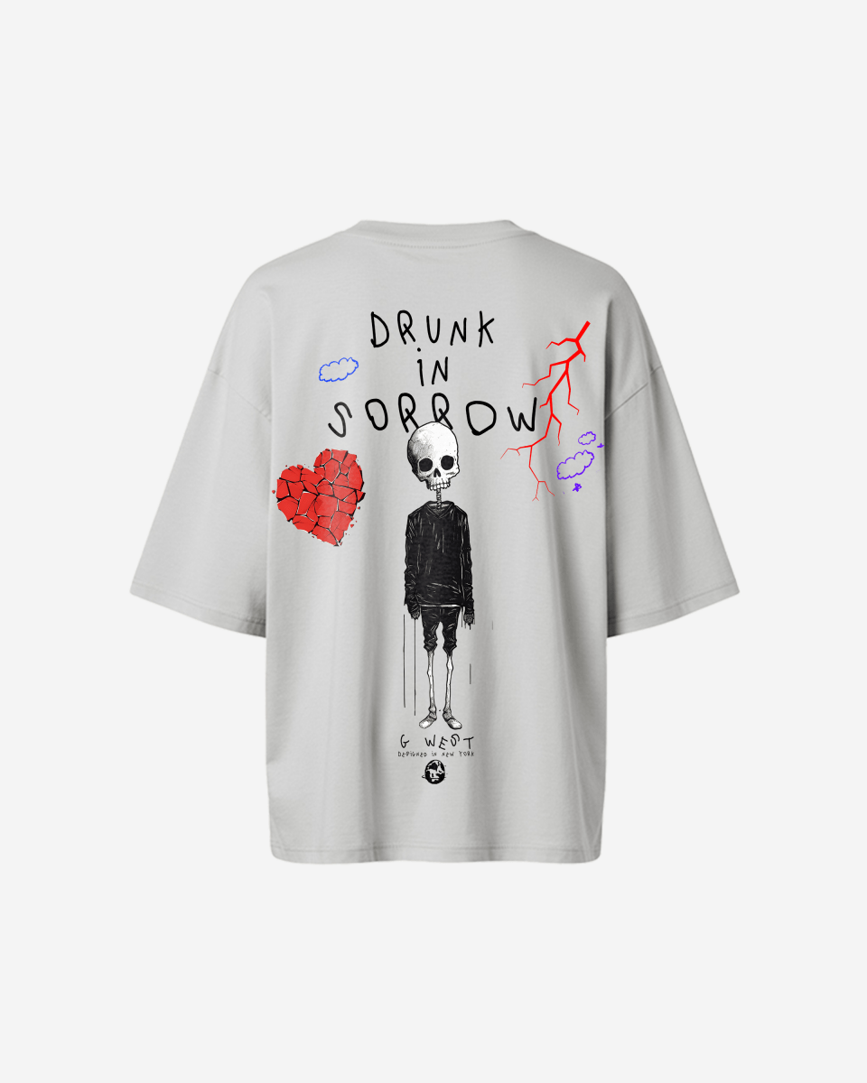 G West Womens Oversized Drunk In Sorrow Tee