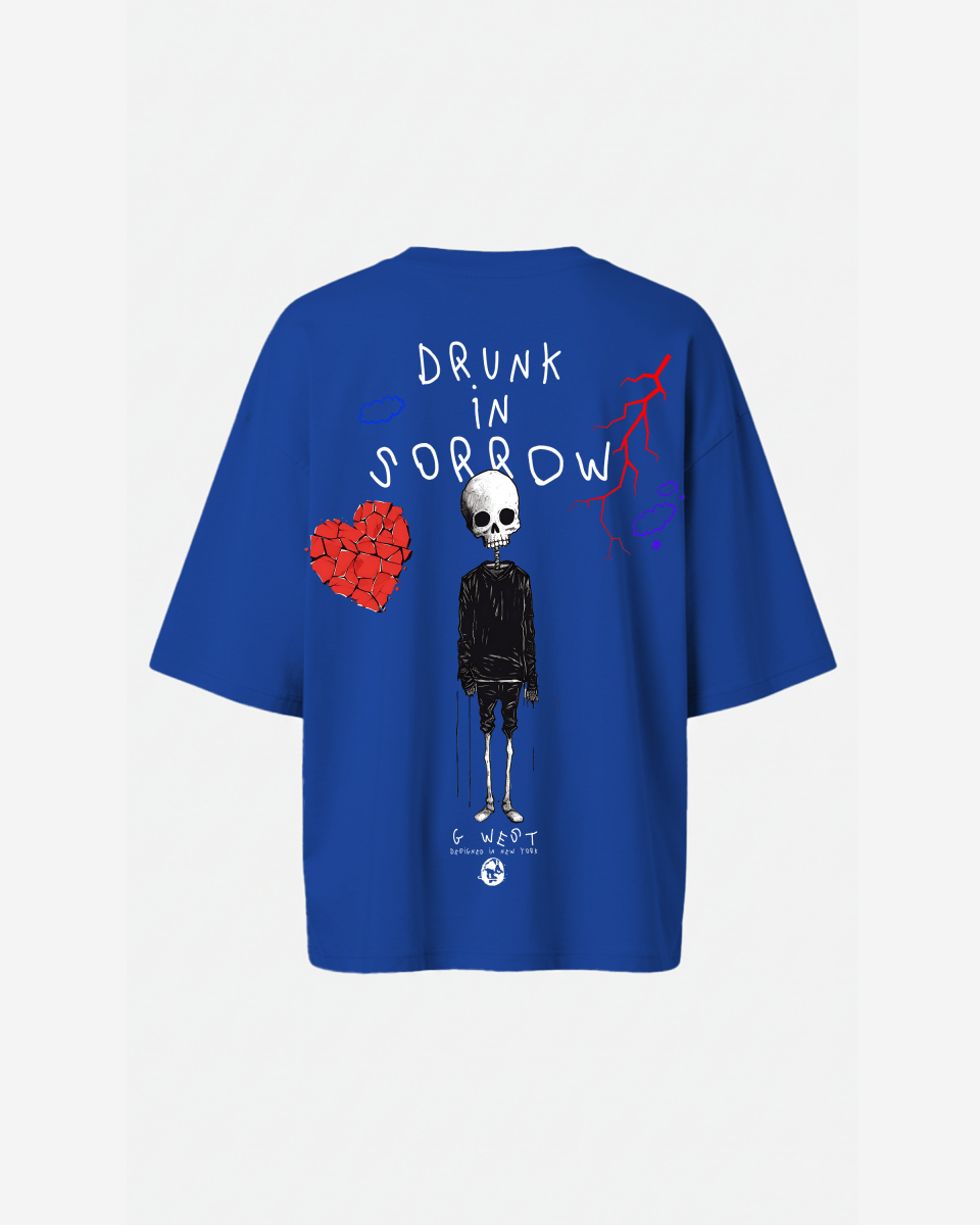 G West Womens Oversized Drunk In Sorrow Tee