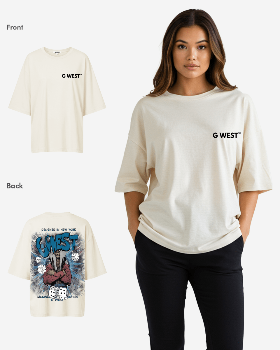G West Womens Oversized Imagine Of Imagination Tee