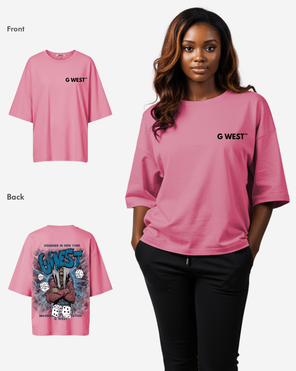 G West Womens Oversized Imagine Of Imagination Tee
