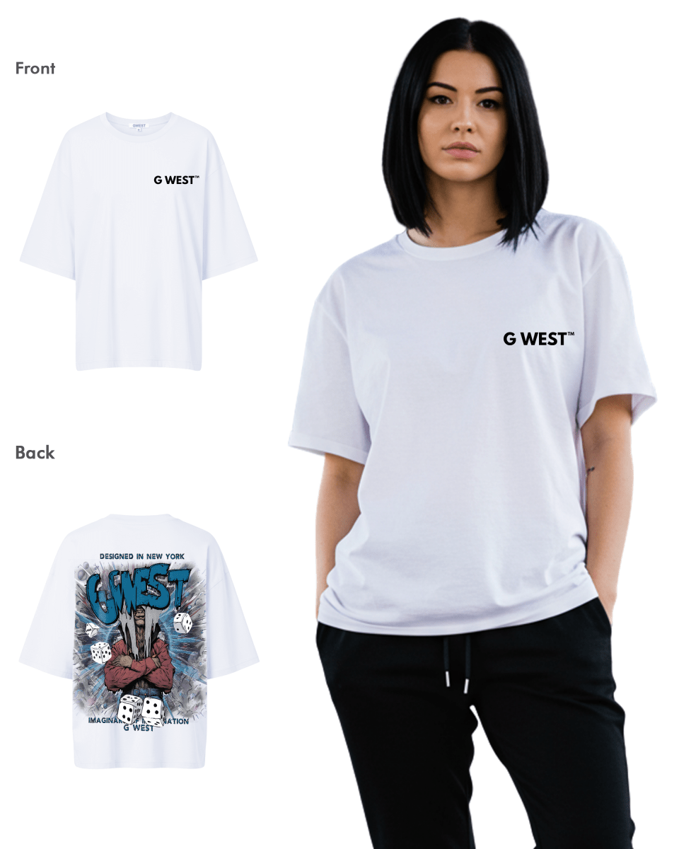 G West Womens Oversized Imagine Of Imagination Tee