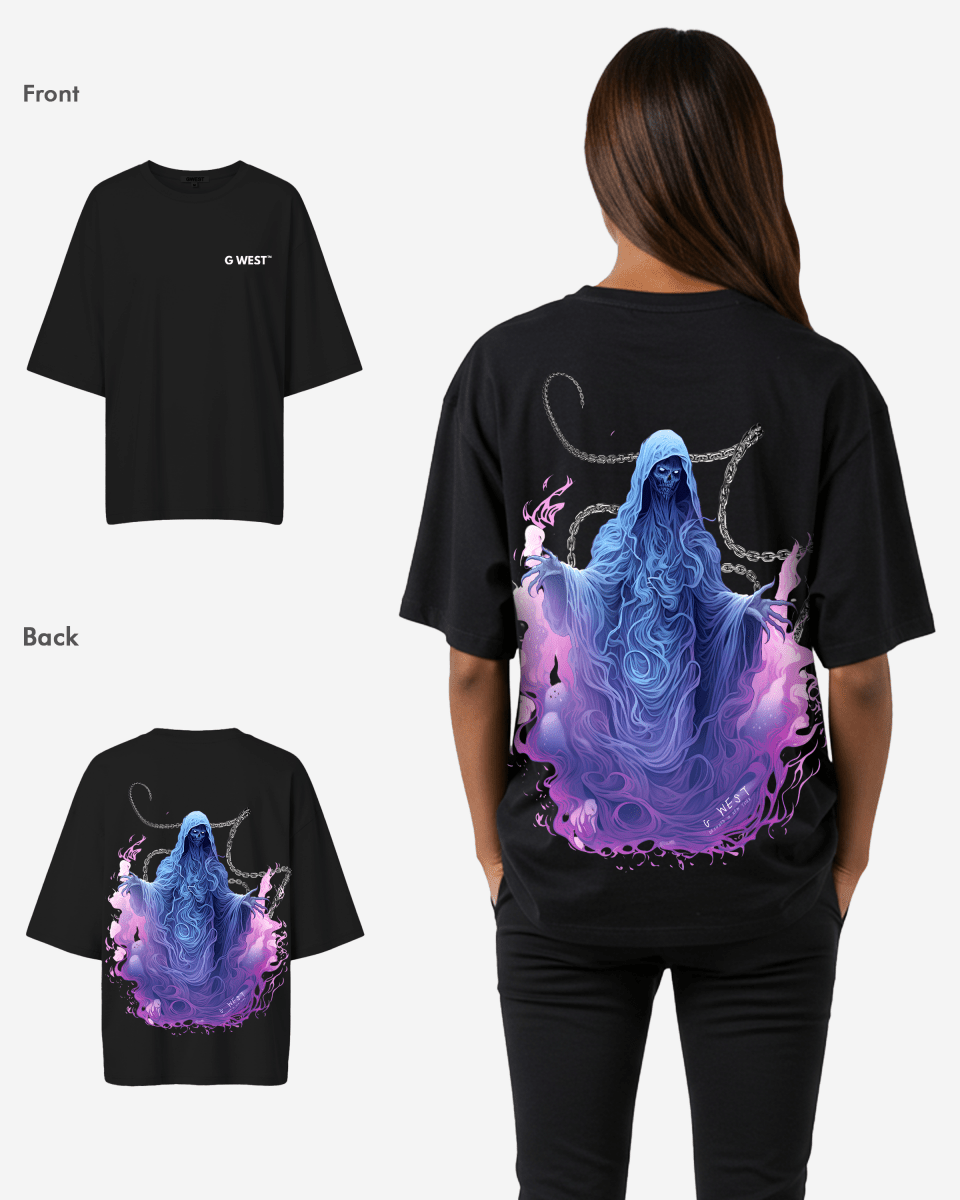 G West Womens Oversized Purple Reaper Tee