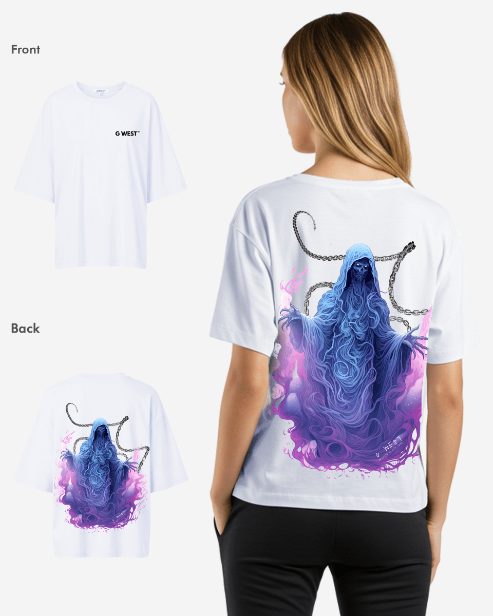 G West Womens Oversized Purple Reaper Tee