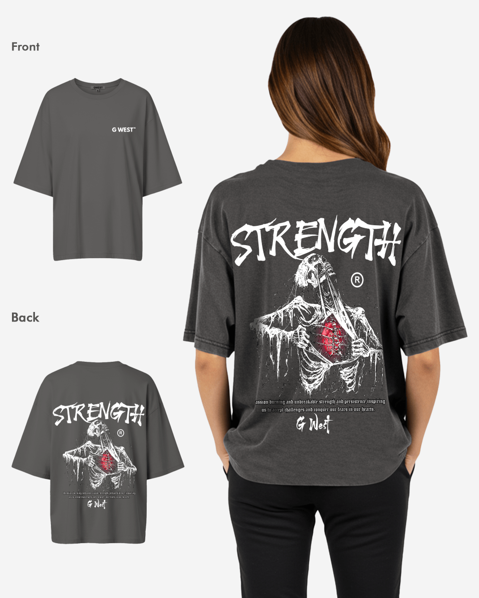 G West Womens Oversized Ripping Skeleton Tee