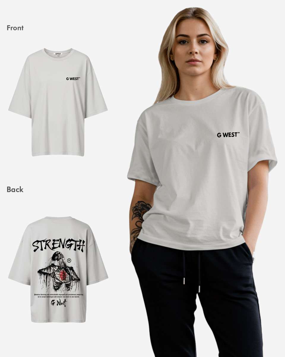 G West Womens Oversized Ripping Skeleton Tee