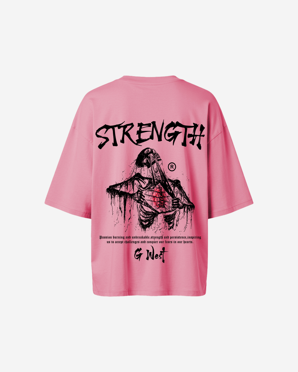 G West Womens Oversized Ripping Skeleton Tee