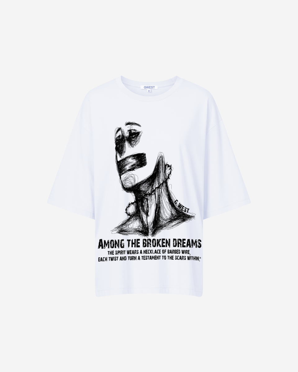 G West Womens Oversized Sinner Black Tee