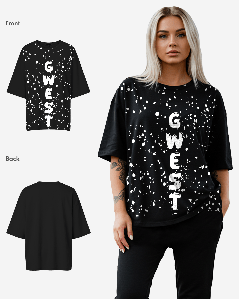 G West Womens Oversized Splatter Tee