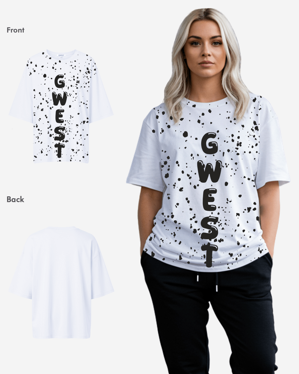 G West Womens Oversized Splatter Tee