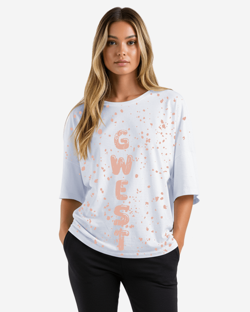 G West Womens Oversized Splatter Tee