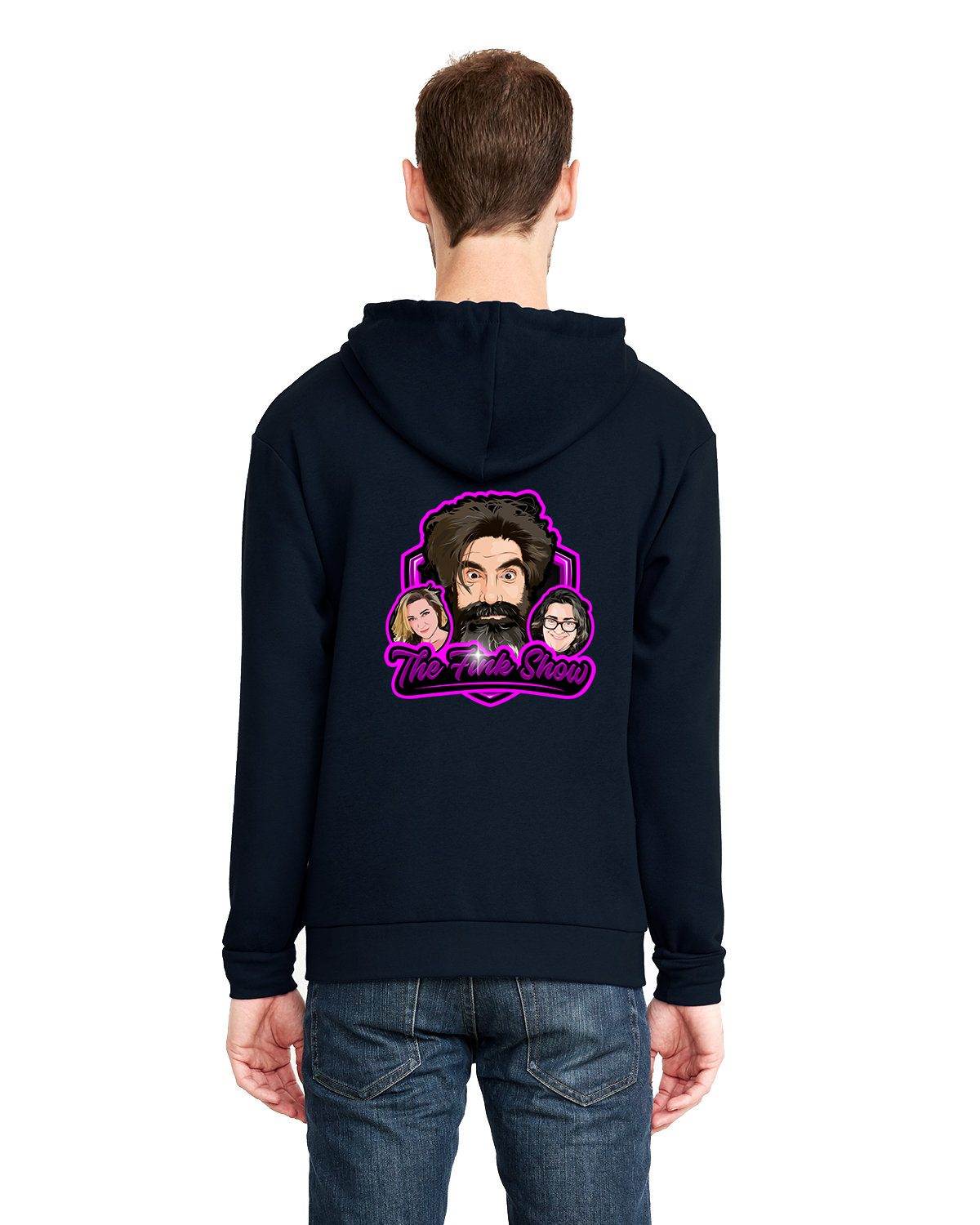Fink Show Unisex Full Zip Hoodie V2.0 Logo Pocket/Front Large/Back