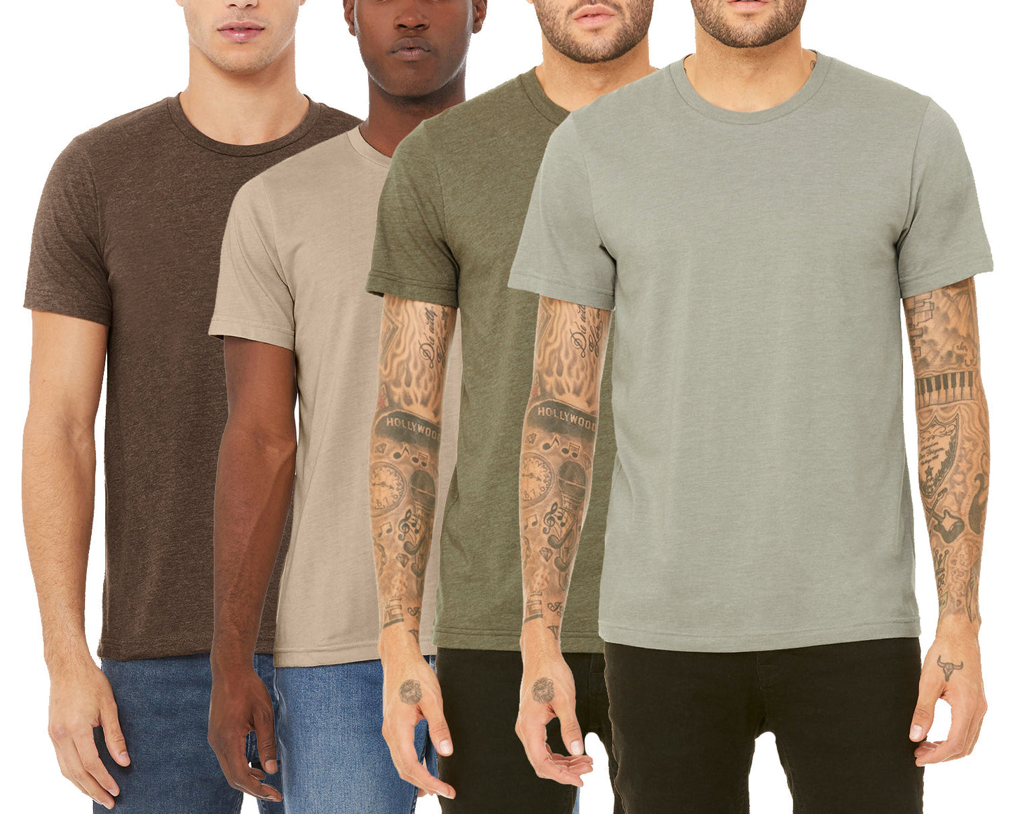 4 Pack Men's Short Sleeve V-Neck T-Shirt