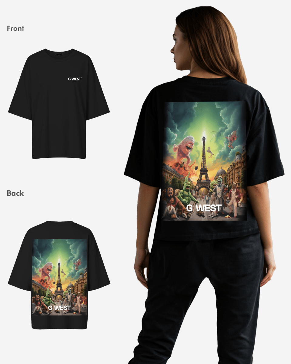 G West Womens In Paris Oversized T-Shirt