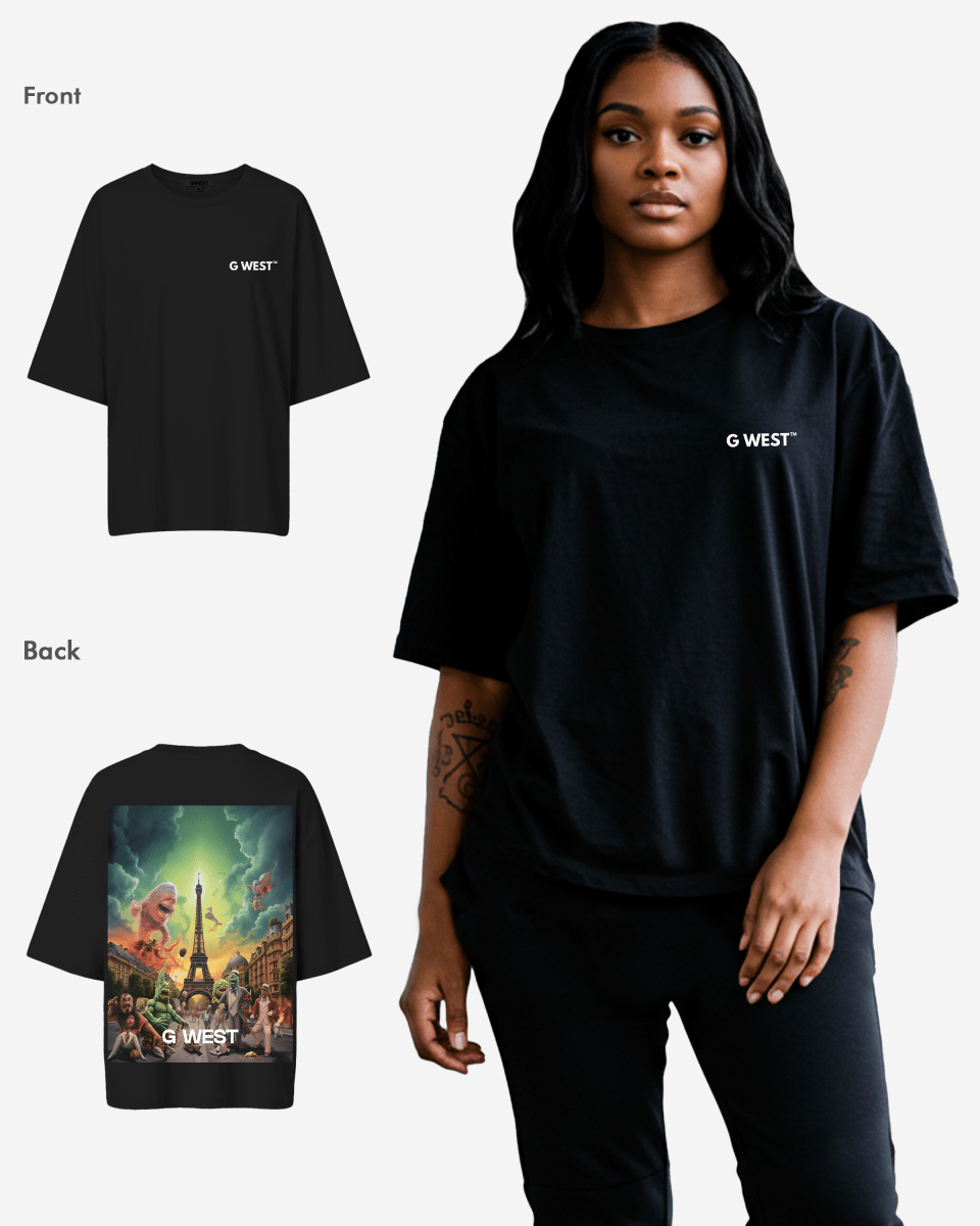 G West Womens In Paris Oversized T-Shirt