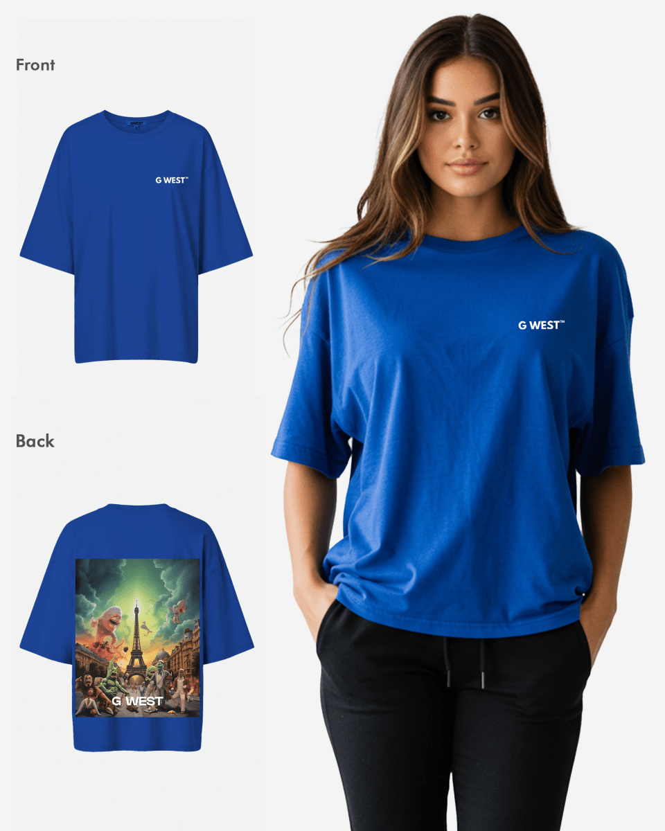 G West Womens In Paris Oversized T-Shirt