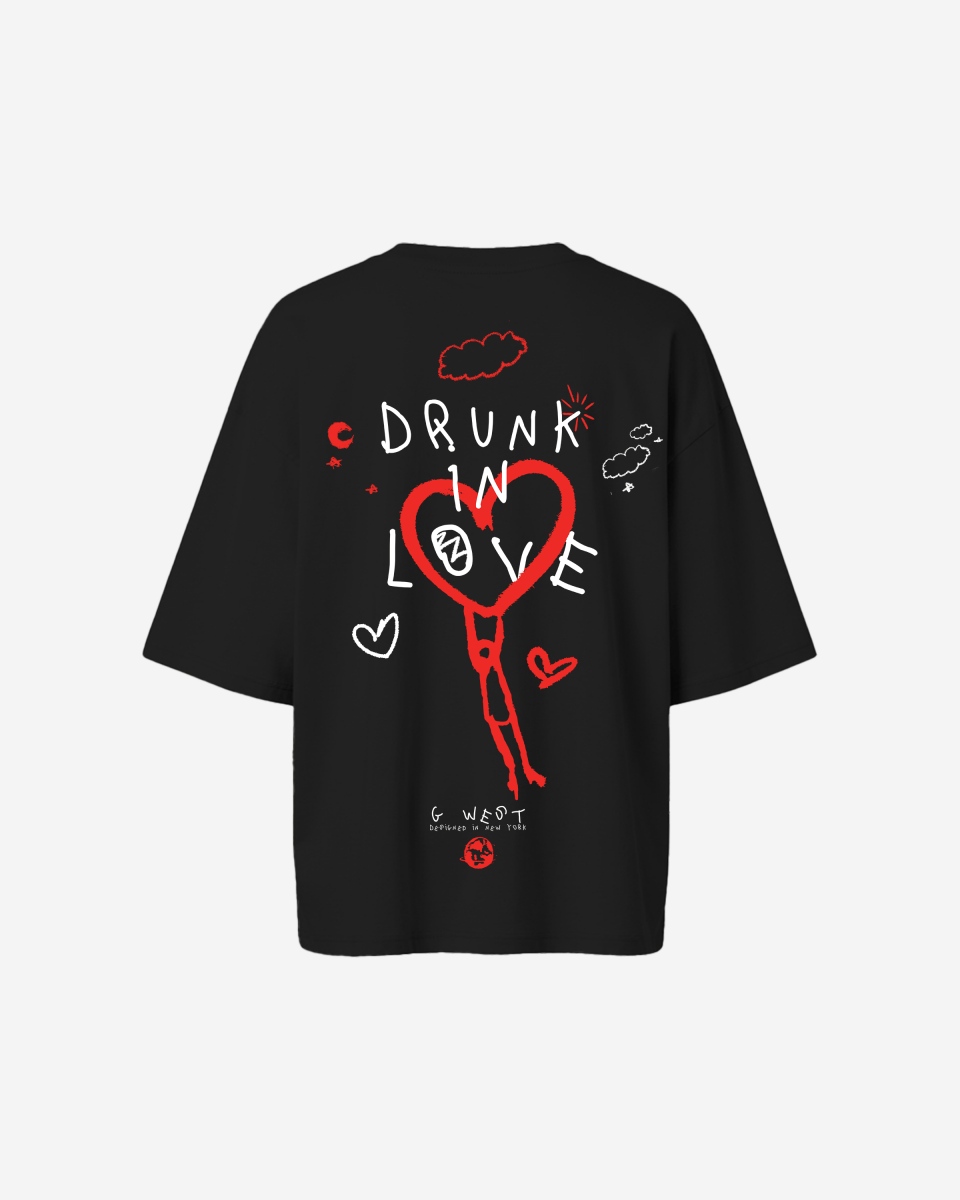 G West Womens Oversized Drunk In Love Tee