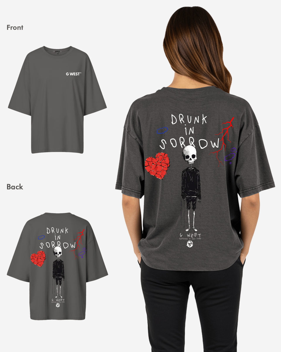 G West Womens Oversized Drunk In Sorrow Tee