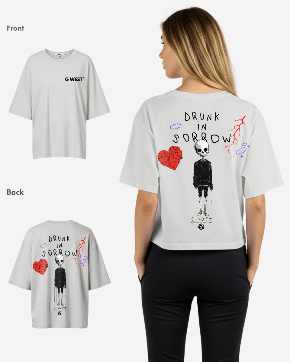 G West Womens Oversized Drunk In Sorrow Tee