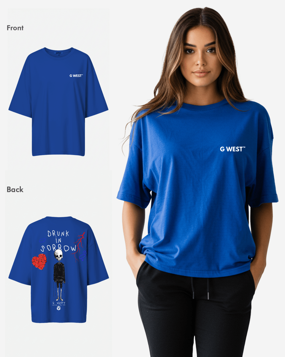 G West Womens Oversized Drunk In Sorrow Tee