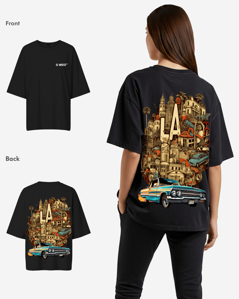 G West Womens Oversized La Culture Tee