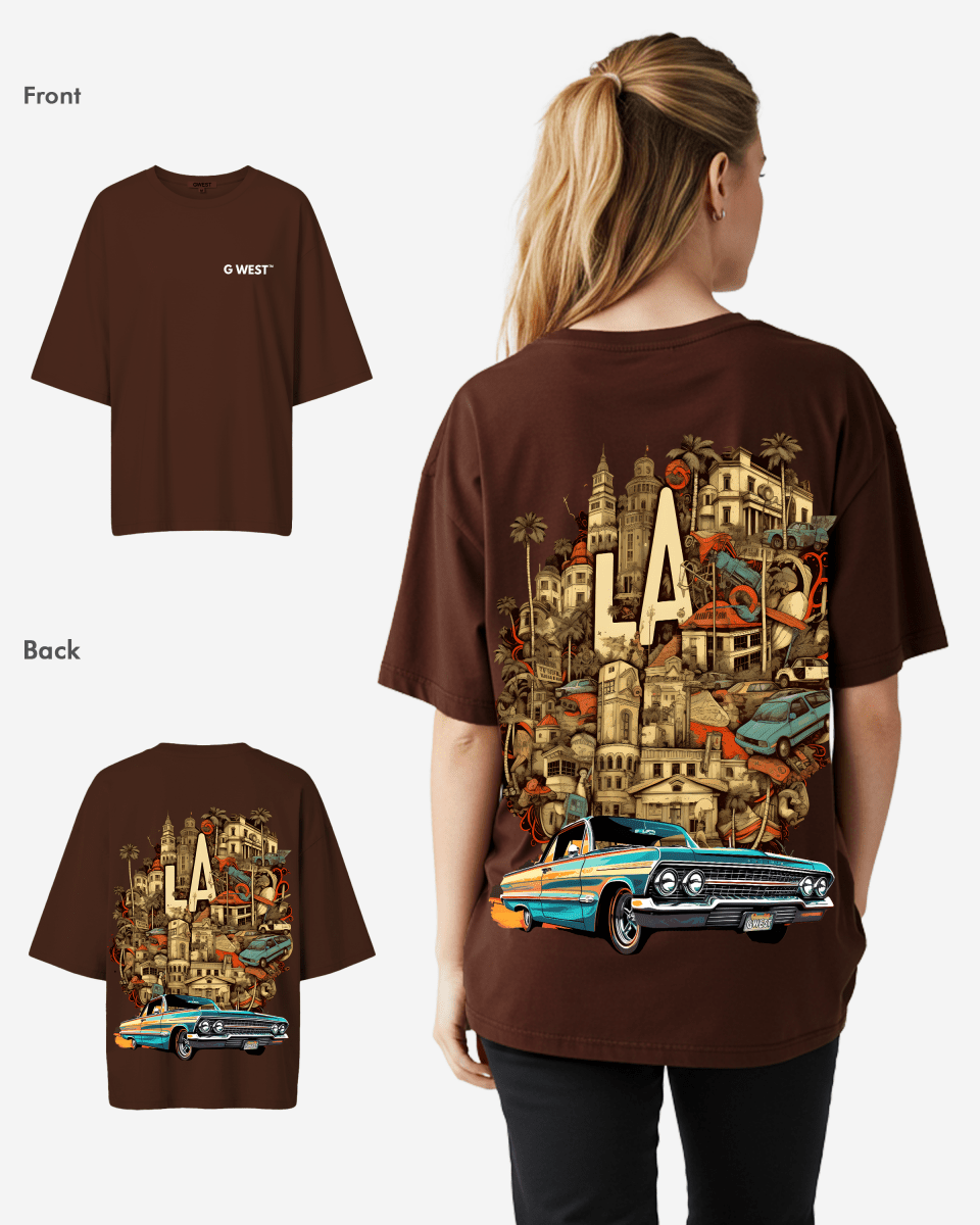 G West Womens Oversized La Culture Tee