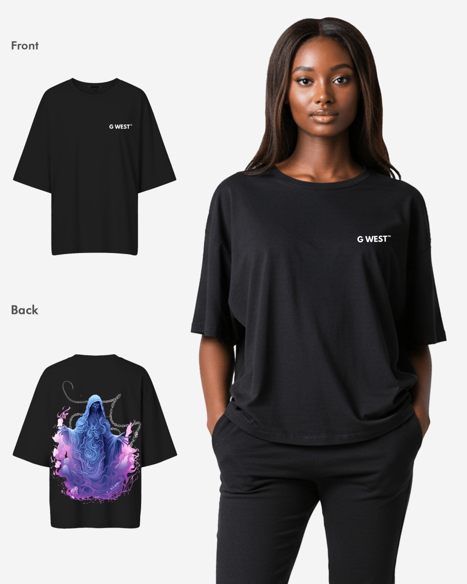 G West Womens Oversized Purple Reaper Tee