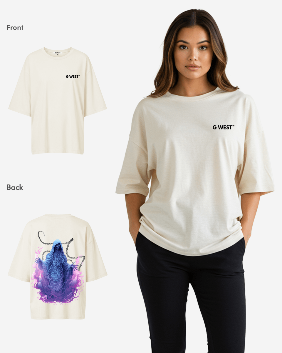 G West Womens Oversized Purple Reaper Tee