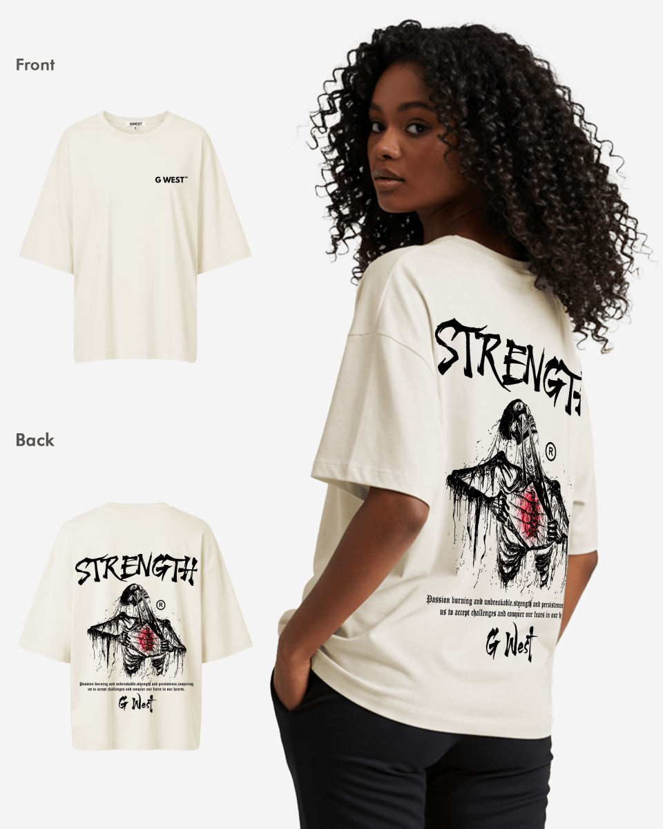 G West Womens Oversized Ripping Skeleton Tee