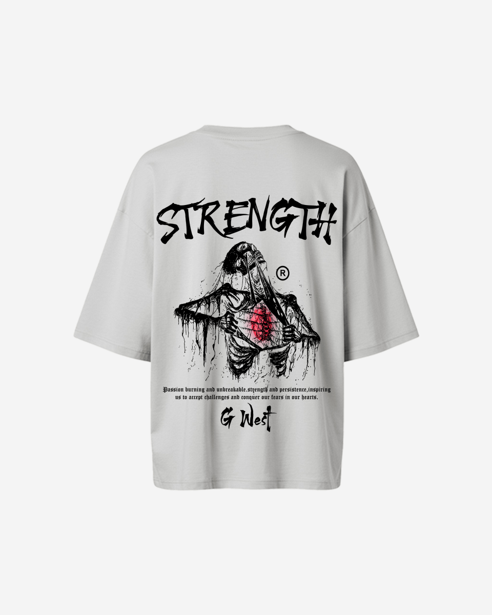 G West Womens Oversized Ripping Skeleton Tee