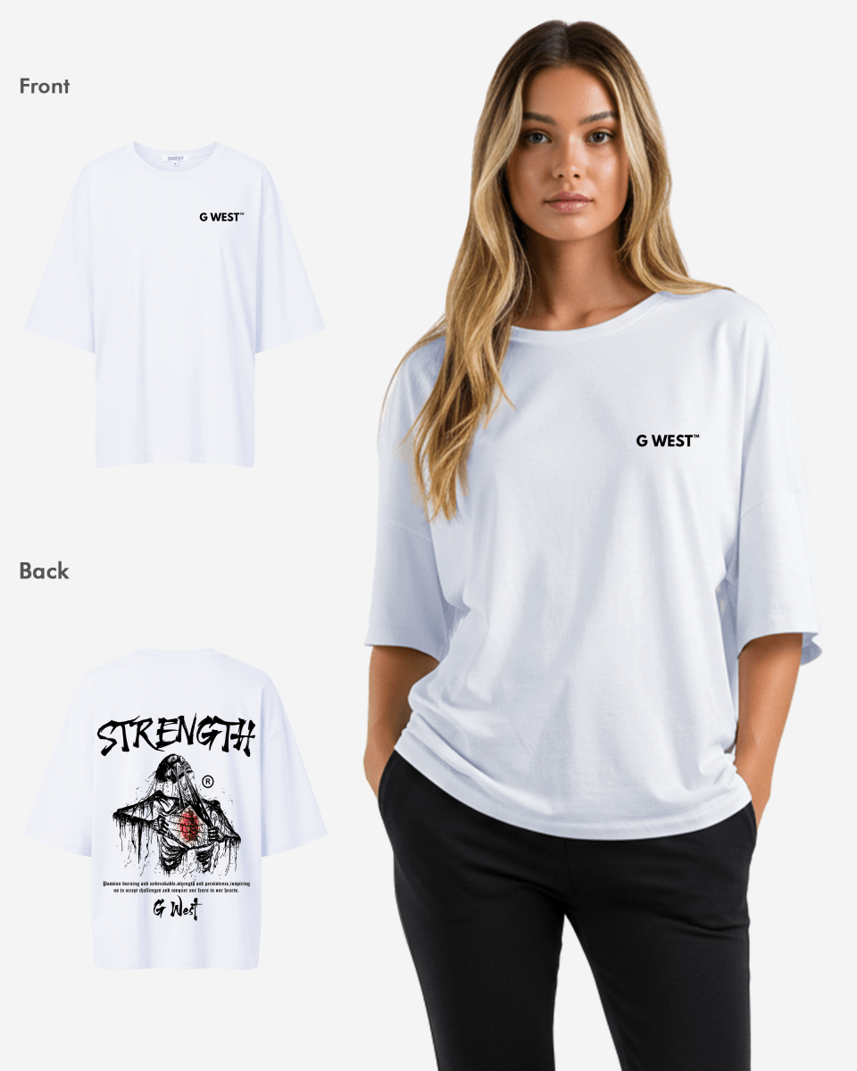 G West Womens Oversized Ripping Skeleton Tee