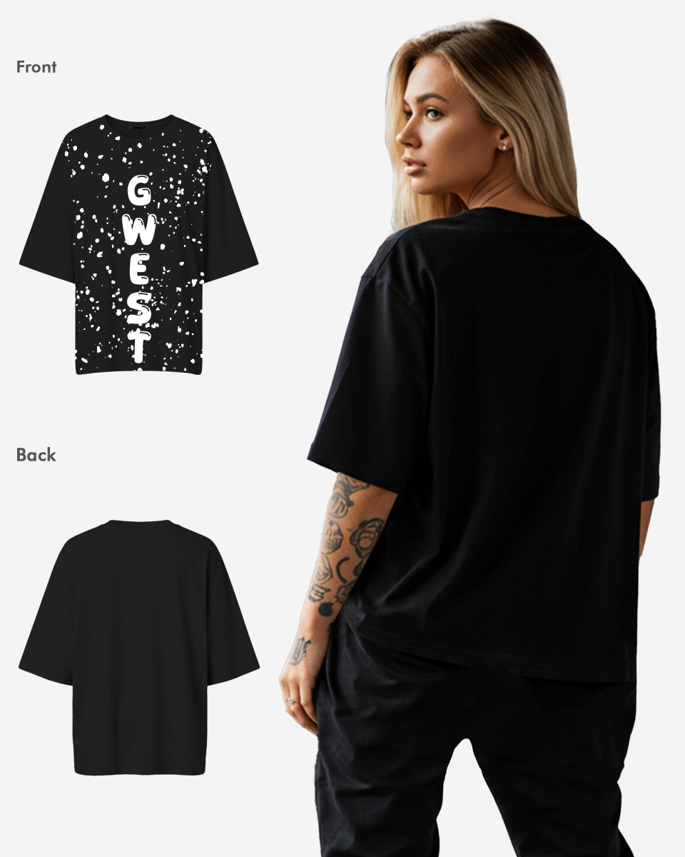 G West Womens Oversized Splatter Tee