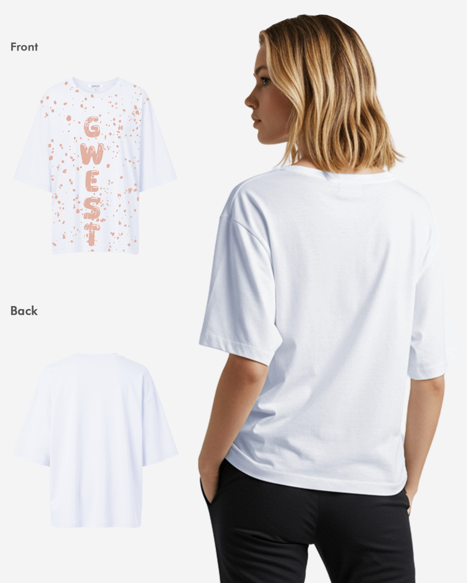 G West Womens Oversized Splatter Tee