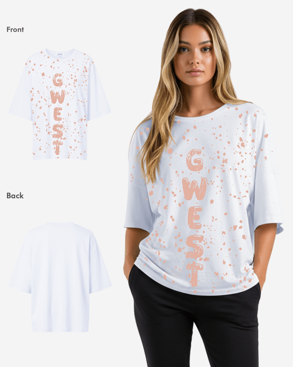 G West Womens Oversized Splatter Tee