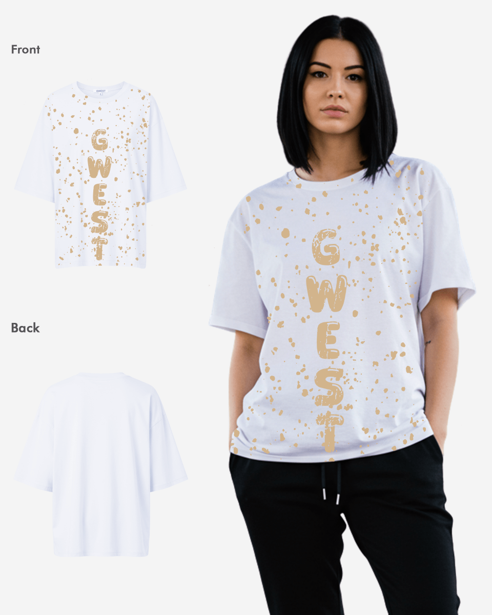 G West Womens Oversized Splatter Tee