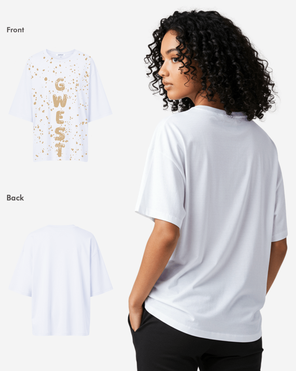 G West Womens Oversized Splatter Tee