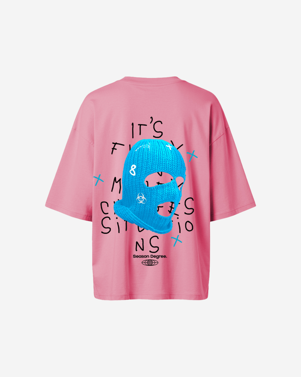 G West Womens Oversized True Blue Ski Mask Oversized Tee