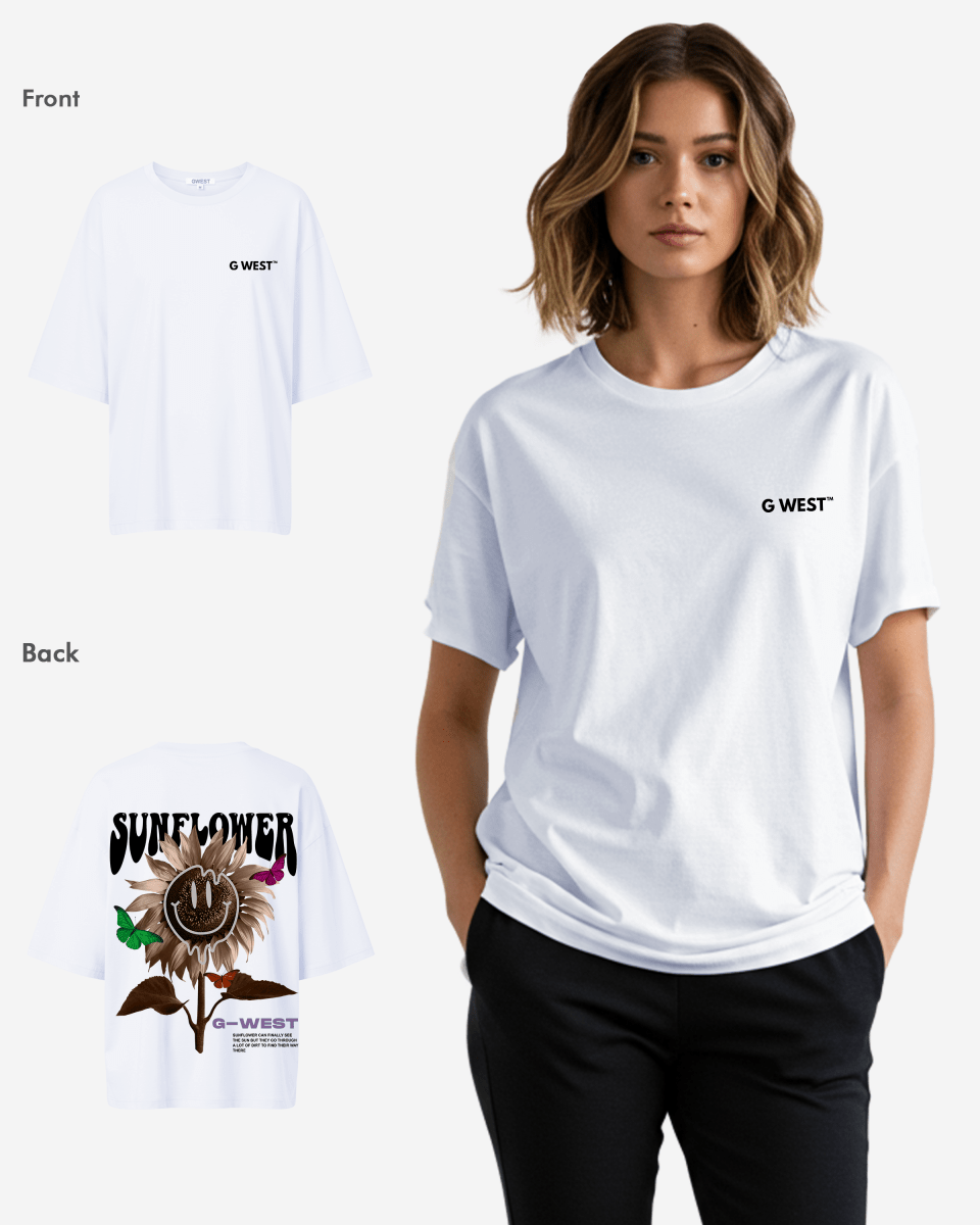 G West Womens Work Of Art Oversized Tee