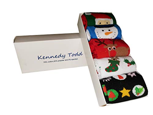 Kennedy Todd 5 Pack Ladies Christmas Socks